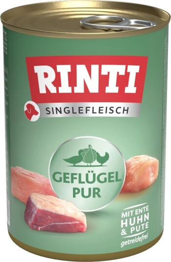 Rinti Våtfôr Sensible Rent Fjærkre 6 X 400 G Rinti Våtfôr Sensible Rent Fjærkre 6 X 400 G