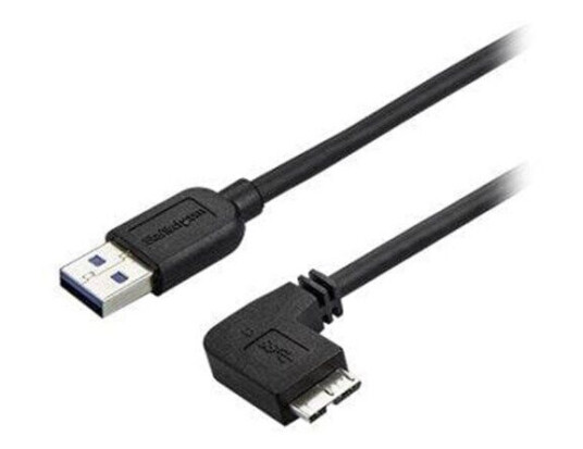 StarTech.com Slim Right-Angle Micro USB 3.0 Cable M/M - USB 3.1 Gen 1 - USB cable - 50 cm