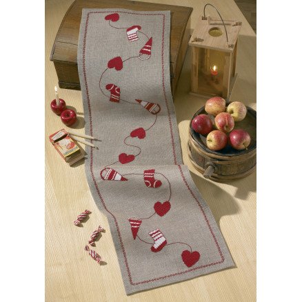 Permin Broderisett Lin Juleløper 33x116cm