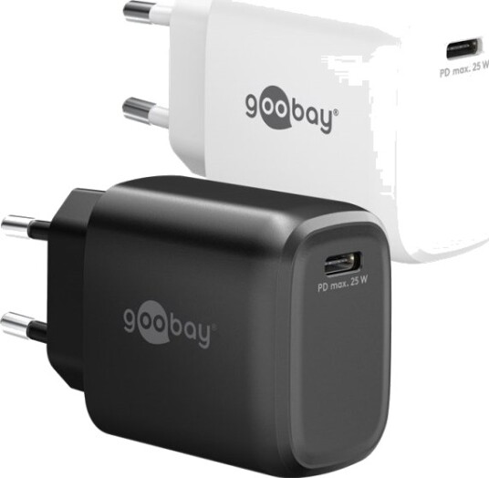 Goobay Usb-C™ Pd Gan Hurtiglader (25 W) Svart Goobay Usb-C™ Pd Gan Hurtiglader (25 W) Svart