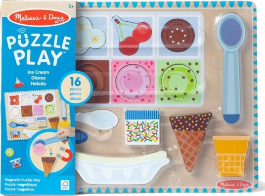 Melissa & Doug Magnetisk Trepuslespill ??? Isdessert 16 deler 2+ ??r