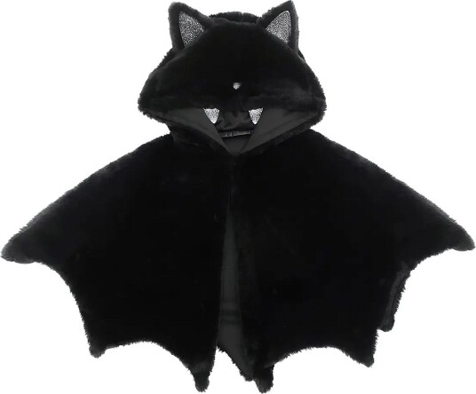 Mimi & Lula Cape Furry Bat Black One Size