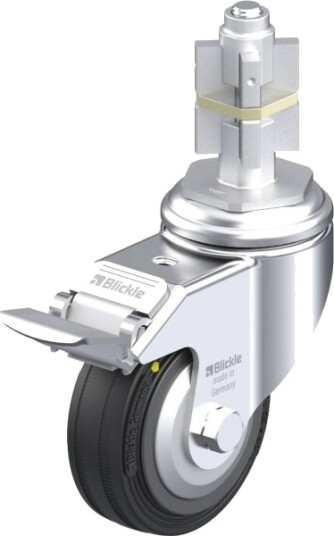 Blickle 750919 Lkra-Vpa 80K-11-Fi-El-Fa-E15 Styrehjul Med Bremse, Hjuldiameter 80 Mm, Bæreevne (Maks.) 60 Kg, 1 Stk