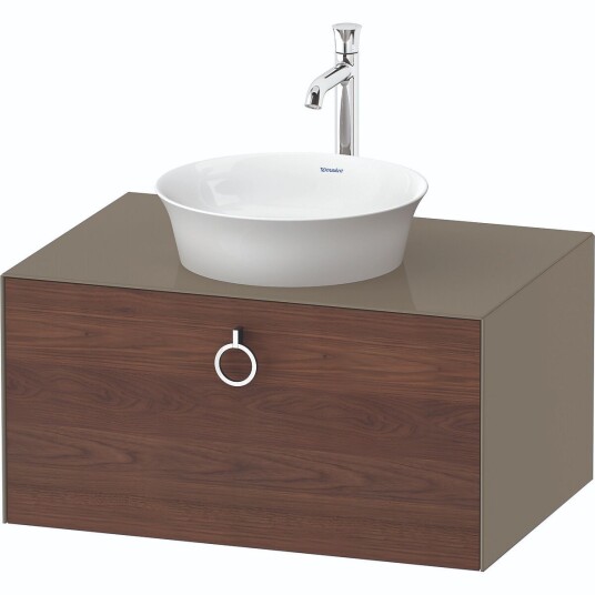 Duravit White Tulip Servantskap 1 skuff 80x55x40,8 cm Valnøtt/Stengrå Høygl.