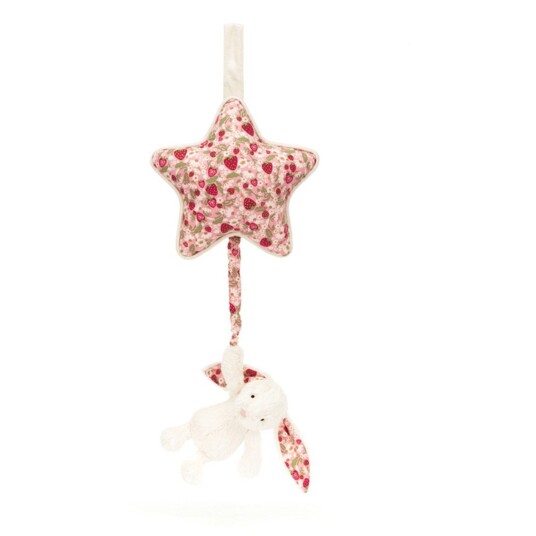 Jellycat Blossom Cream Bunny "Berry" Musical Pull