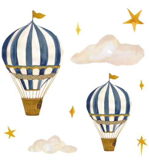 That"s Mine Wallstickers - Dreamy Ballonger - Blå - Thats Mine - OneSize - Veggklistremerker