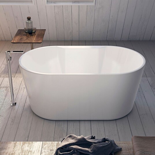 Bathlife Hipp Frittstående badekar 1410x800 mm, Akryl, Hvit