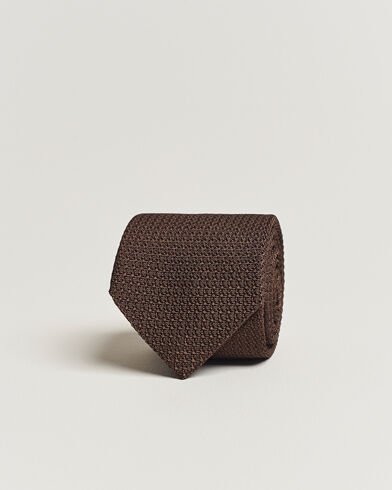 Amanda Christensen Silk Grenadine 8 cm Tie Brown Amanda Christensen Silk Grenadine 8 cm Tie Brown