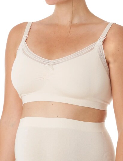 Cache Coeur Maternity And Nursing Bra Milk Cream XL