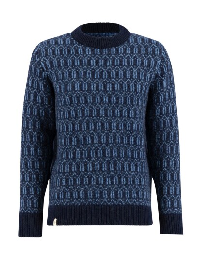 Ulvang Echo Crew Sweater Mens Navy Blue/provence Blue L Ulvang Echo Crew Sweater Mens Navy Blue/provence Blue L