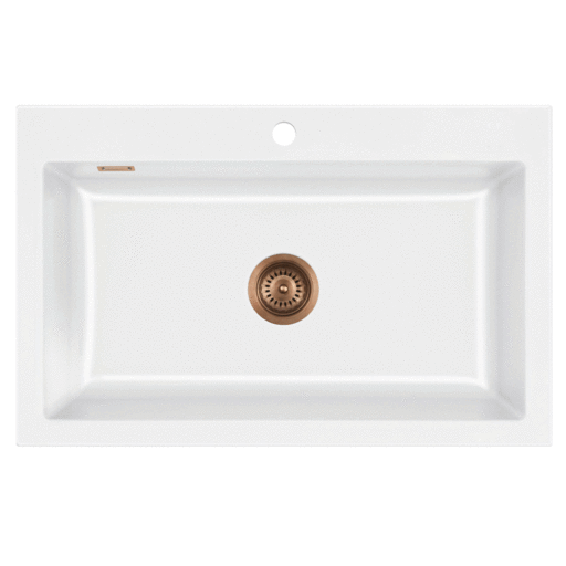 Lavabo Mera 80 kjøkkenvask 80x51 cm, blank hvit