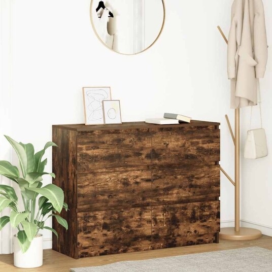 Skjenk røkt eik 100x35x76 cm konstruert tre