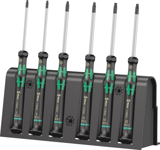 Wera finmekanikermeiselsett 2067/6 BO Torx T7-20 6 stk