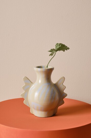 Jotex Vase 17 Cm Beige/lys blå FLORENCE 2074192010 Jotex Vase 17 Cm Beige/lys blå FLORENCE 2074192010