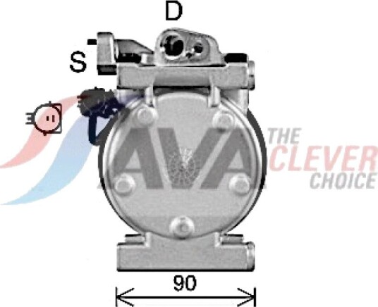 AVA COOLING SYSTEMS HYAK483 AC-kompressor