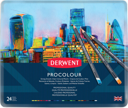 Derwent Procolour Fargeblyanter 24-sett