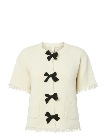 YAS Yaslaura Ss Knit Cardigan - D2D - Cream - S YAS Yaslaura Ss Knit Cardigan - D2D - Cream - S