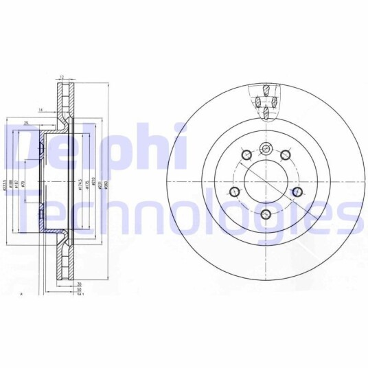 Bremseskive DELPHI BG9007C Bremseskive DELPHI BG9007C