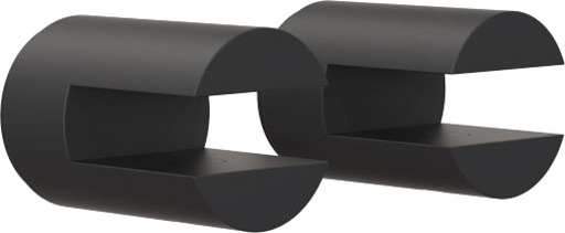 Frost NOVA2 hylleholder 5, t/6-10mm hylle, matt svart