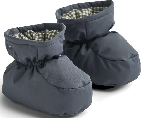 Wheat Puffer Baby Booties Fuffa GREYBLUE 0 3M