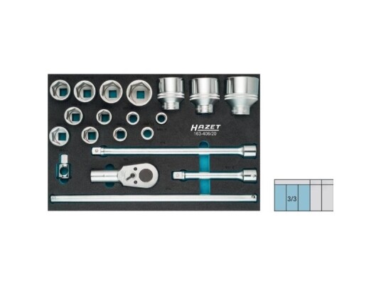 Hazet Hazet Topnøglesæt Metrisk 3/4 (20 Mm) 20 Dele 163-406/20