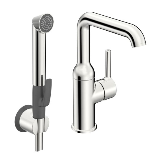 Oras Armatur Optima Style med Smart Bidetta, Sidegrep Pinnehendel Krom (GRO-4200303)