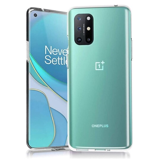 INCOVER OnePlus 8 Pro Fleksibelt Plast Bakdeksel Gjennomsiktig