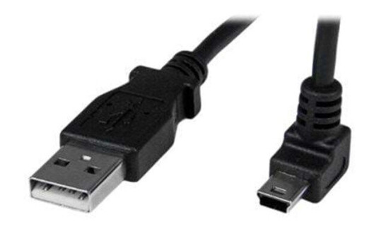 StarTech 2m Mini-USB B Kabel med 90 Graders Kontakt Svart USB 2.0