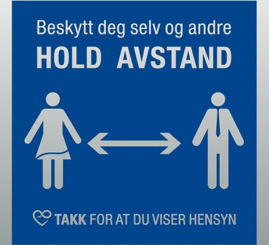Hold avstand beskytt deg selv og andre 10x10cm 35x35cm PVC 10x10cm Reflekterende