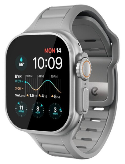 Keybudz Journey Reim til Apple Watch 44-49mm Steingrå
