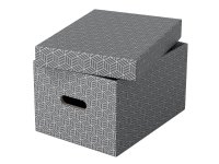 Esselte Home - Lagerboks - medium - grå (en pakke 3) Esselte Home - Lagerboks - medium - grå (en pakke 3)