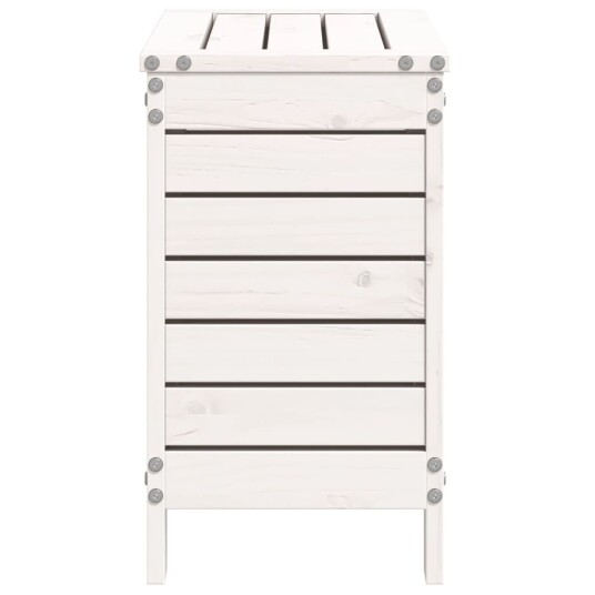  Hagefotskammel hvit 62x31,5x52 cm heltre furu 844889