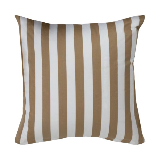 Borg Living Putetrekk - 100% Bomullssateng - Nordic Stripe Sand - Stripete - 60x63 cm