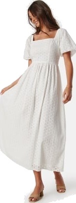 SELECTED FEMME Slfanelli On Off Ankle Dress Snow White 38 SELECTED FEMME Slfanelli On Off Ankle Dress Snow White 38