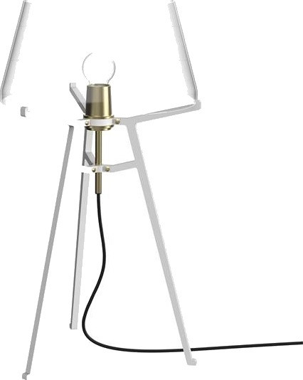 Tonone Ella Bordlampe Hvit/ Transparent Glass