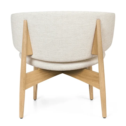 Ferm Living Herman Loungestol Boucle   Oak/Off white