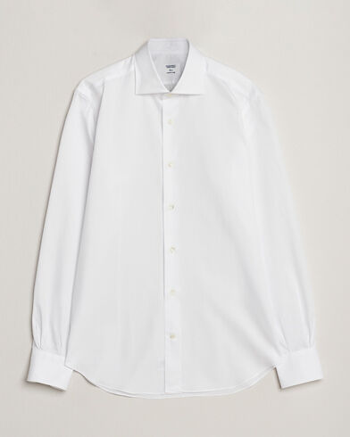 Mazzarelli Soft Cotton Cut Away Shirt White