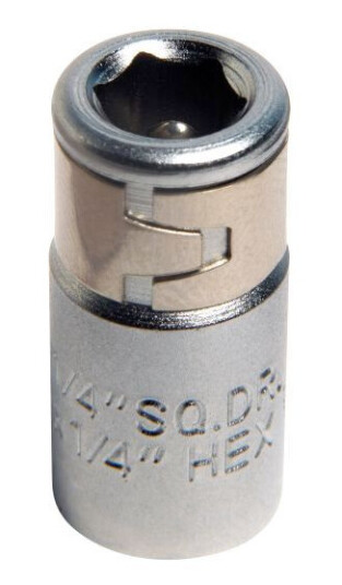 Ironside 116138 Bitsadapter 1/4", 4-kant til 6-kant