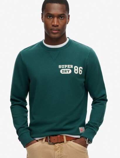 Superdry Athletic Printed Sweatshirt Green S