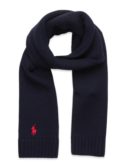 Ralph Lauren Kids Wool Scarf   Navy   L/XL