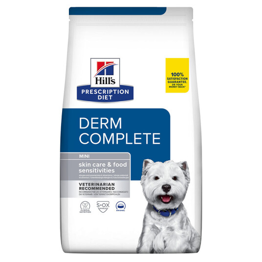 Hill's Prescription Diet Canine Derm Complete Mini Hundefôr - 2 x 6 kg for hudproblemer og matintoleranse
