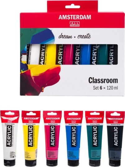 Amsterdam Standard Akrylmaling i tube 120ml 6 farger