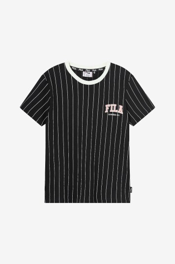FILA T skjorte Rifredi Relaxed Graphic Pinstriped Svart FILA T skjorte Rifredi Relaxed Graphic Pinstriped Svart