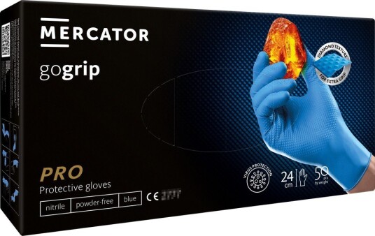 Nitrilhansker Mercator Gogrip Mėlynas 50 Vnt Dydis S