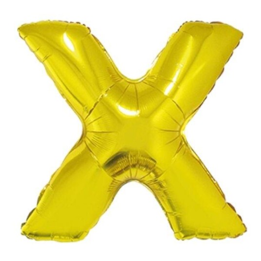 Bokstavballong i Gull Xl X 