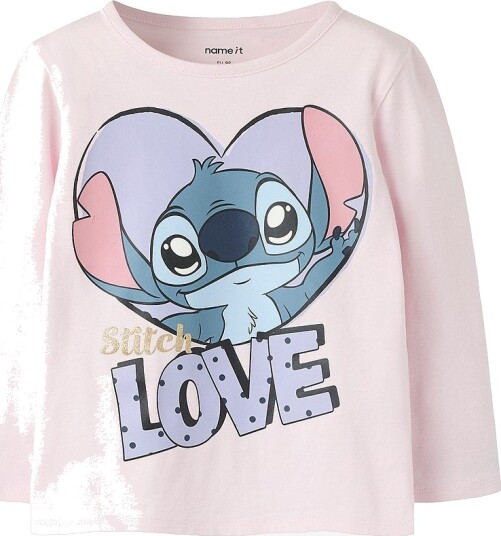 Name It Topp Nmfanina Stitch Ls Nreg Top Wdi Rosa