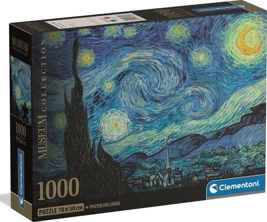 Clementoni Puzzle HQC Museum The Starry Night C 1000 pieces 2D Puslespill
