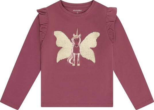 Minymo T Shirt Ls CRUSHED BERRY 122 Minymo T Shirt Ls CRUSHED BERRY 122