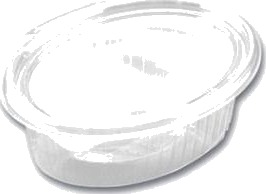 Salatbakke Clearshow 500 Ml 167X131x56 Mm Oval Hængslet Låg Rpet Klar,12 Pk X 50 Stk/Krt