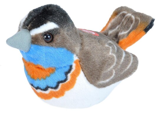 Wild Republic Kosedyr med fuglelyd   12 cm   Bl??strupe